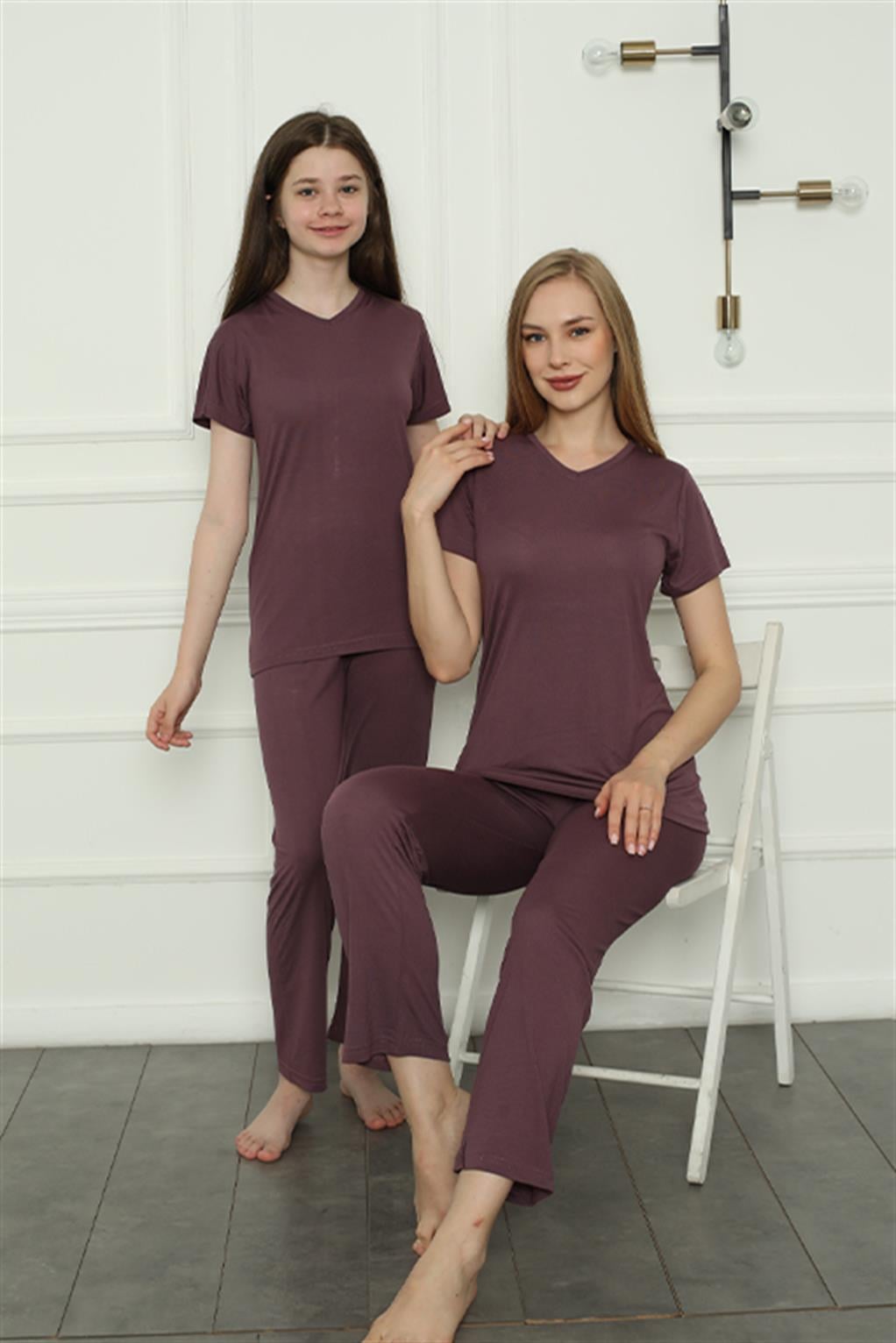 Akbeniz Anne Kız Aile Penye Pijama Takım Ayrı Ayrı Satılır. Fiyatları Farklıdır 50106