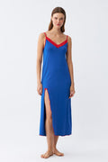 Akbeniz Women's Spaghetti Strap Long Nightgown 905