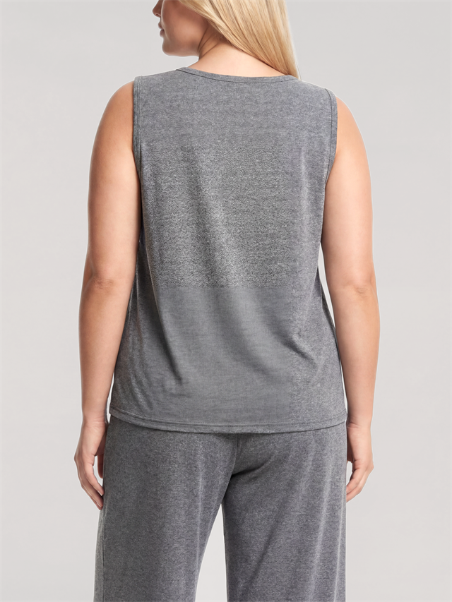 Akbeniz Büyük Beden Kolsuz Kadın Pijama Takımı – Gri