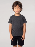 Akbeniz Boys' Smoke Basic Short Sleeve Pajama Set with Shorts