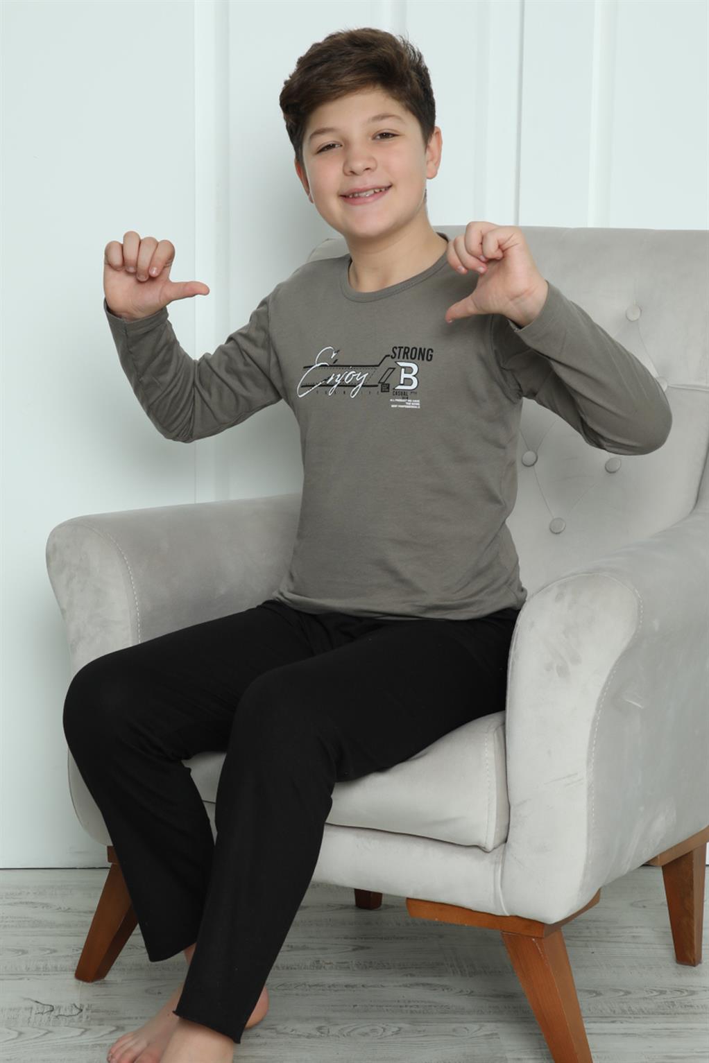 Akbeniz Erkek Çocuk Penye Pijama Takım 20418