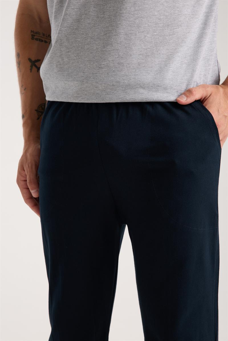 Akbeniz Erkek Gri Düğmeli Yaka Kısa Kol Pijama Takımı