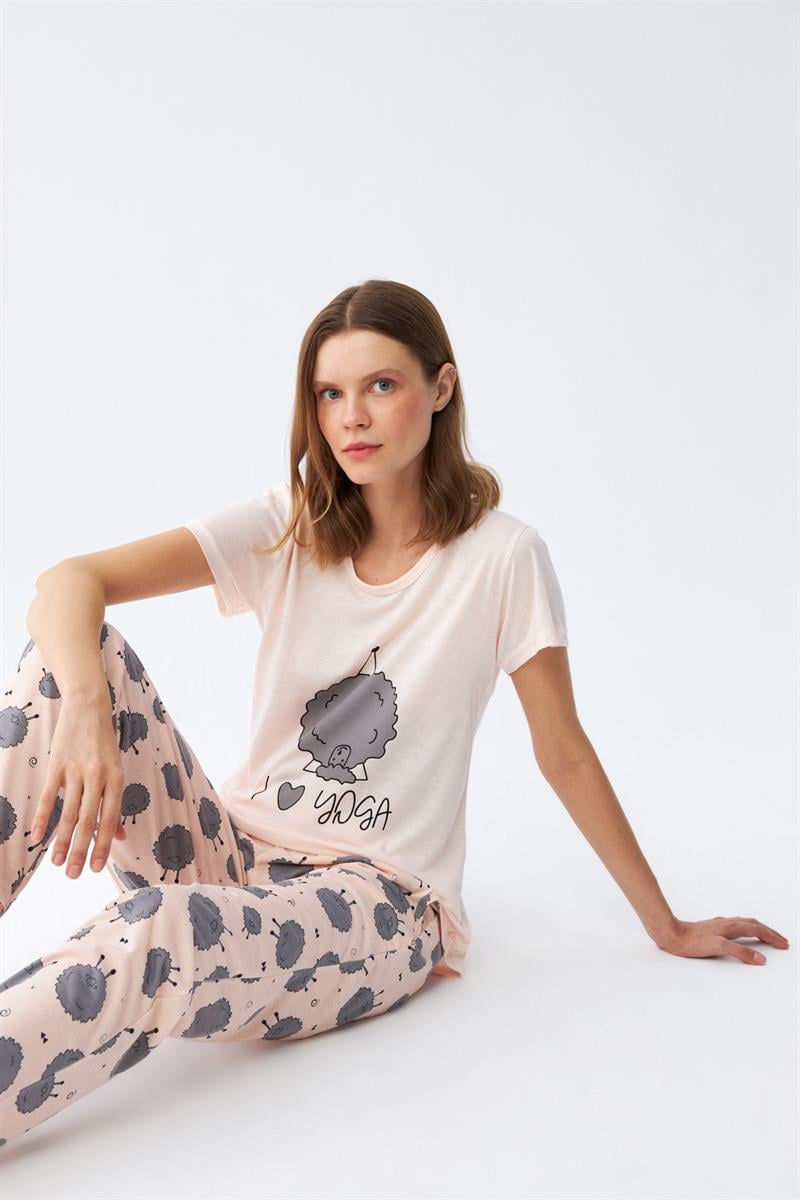 Akbeniz Kadın Kısa Kol Pijama Takım 20410