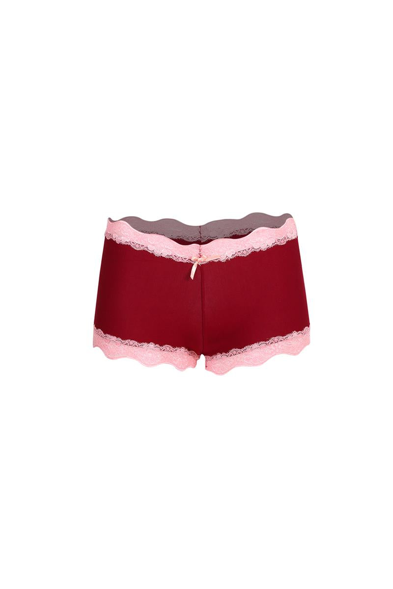 Akbeniz Kadın Pamuklu 2li Boxer Bordo 40265