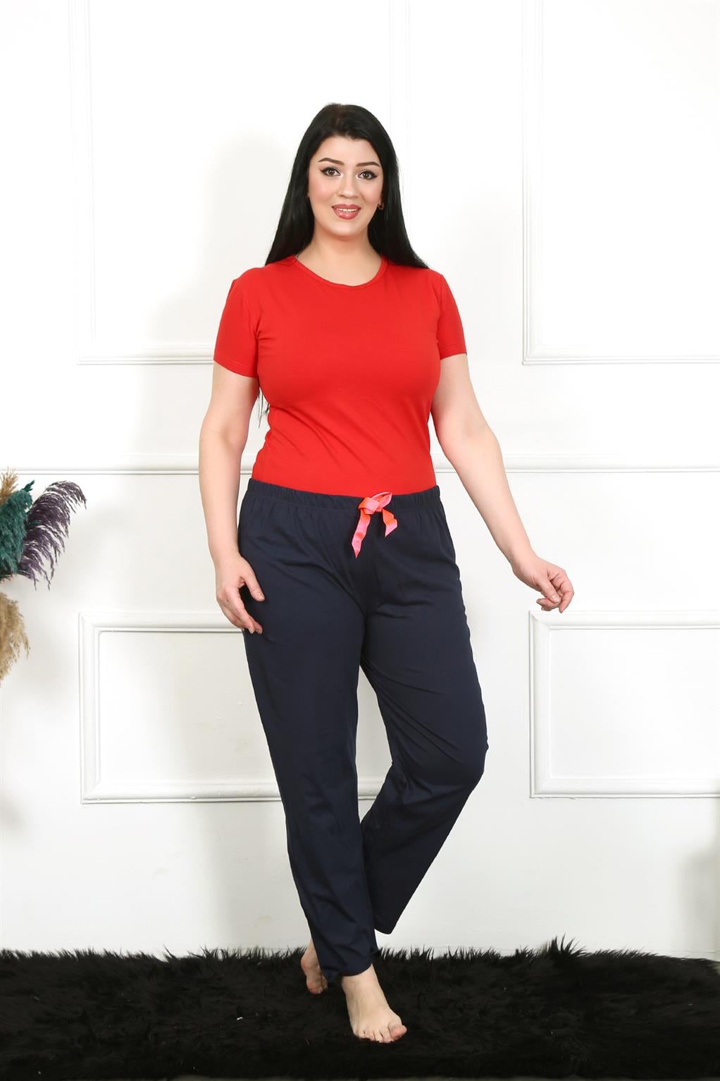 Akbeniz Kadın Pamuklu Büyük Beden Alt Pijama 27472