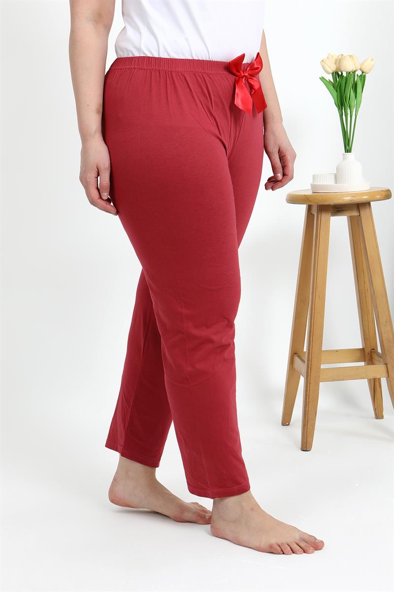 Akbeniz Kadın Pamuklu Büyük Beden Alt Pijama 27559 Mercan