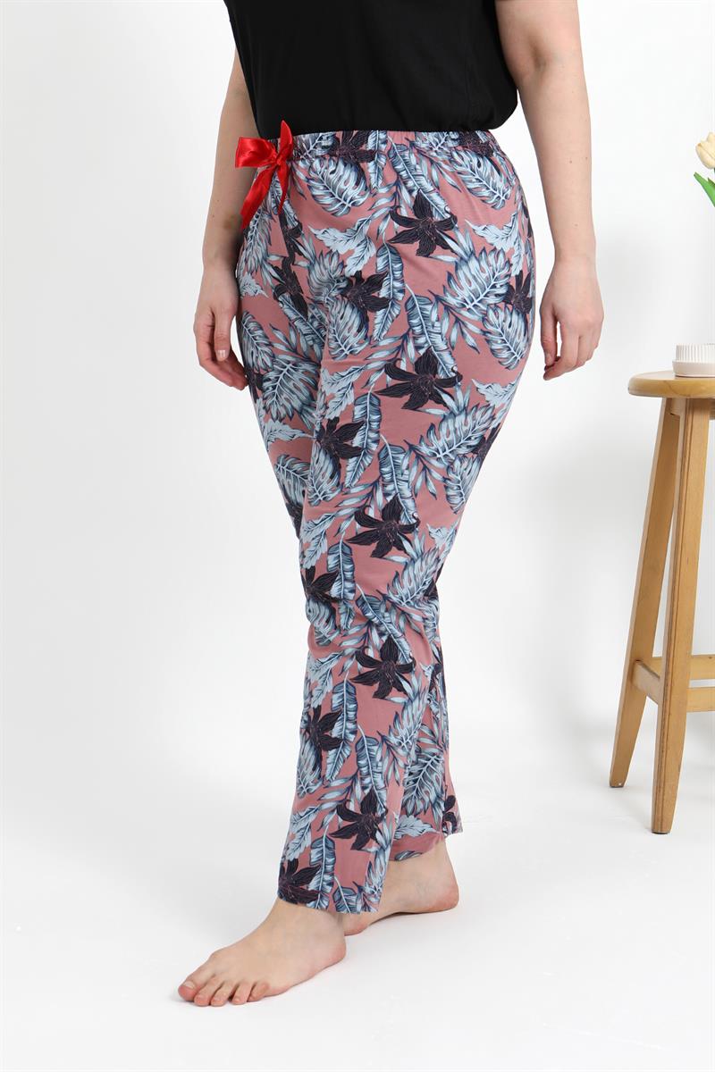Akbeniz Kadın Pamuklu Büyük Beden Alt Pijama 27557 Somon