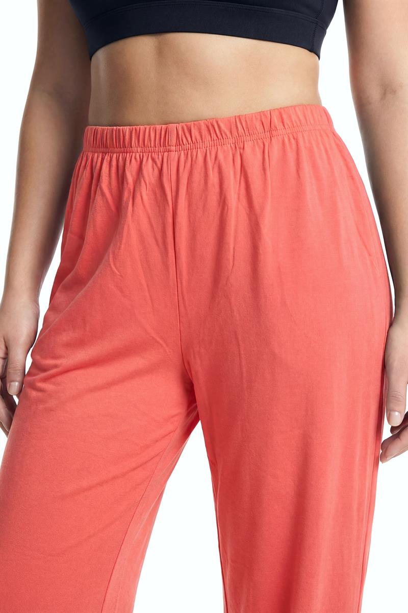 Akbeniz Kadın Turuncu Büyük Beden Cepli Pijama Altı