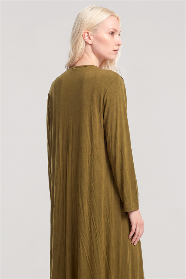 Akbeniz Uzun Kimono 3'lü Takım Yeşil