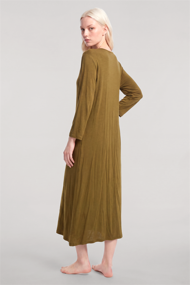 Akbeniz Uzun Kimono 3'lü Takım Yeşil