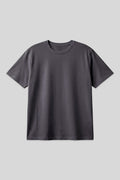 Anthracite Printed Crew Neck Relaxed Fit Plus Size Men's T-Shirt - 88472