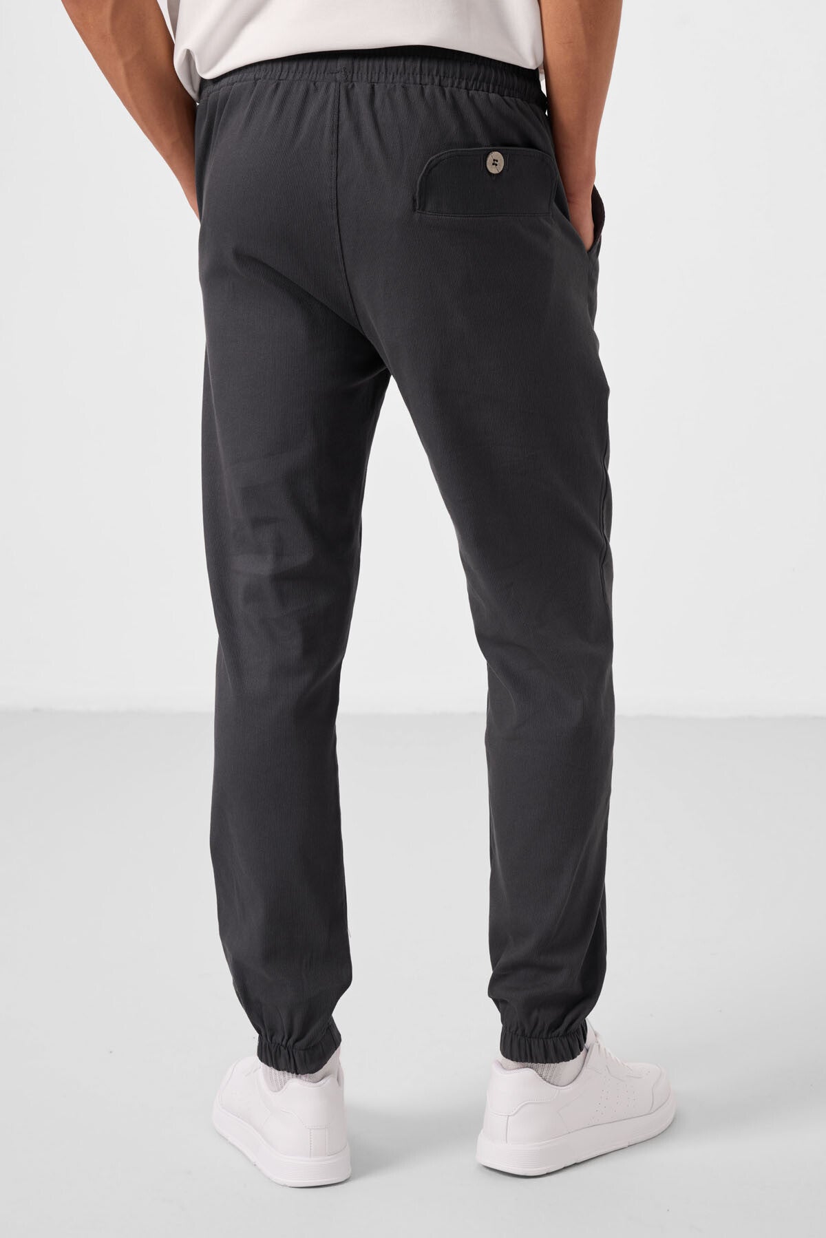 Antrasit Standart Fit Dokuma Hafif Esnek Chino Erkek Pantolon - 82176