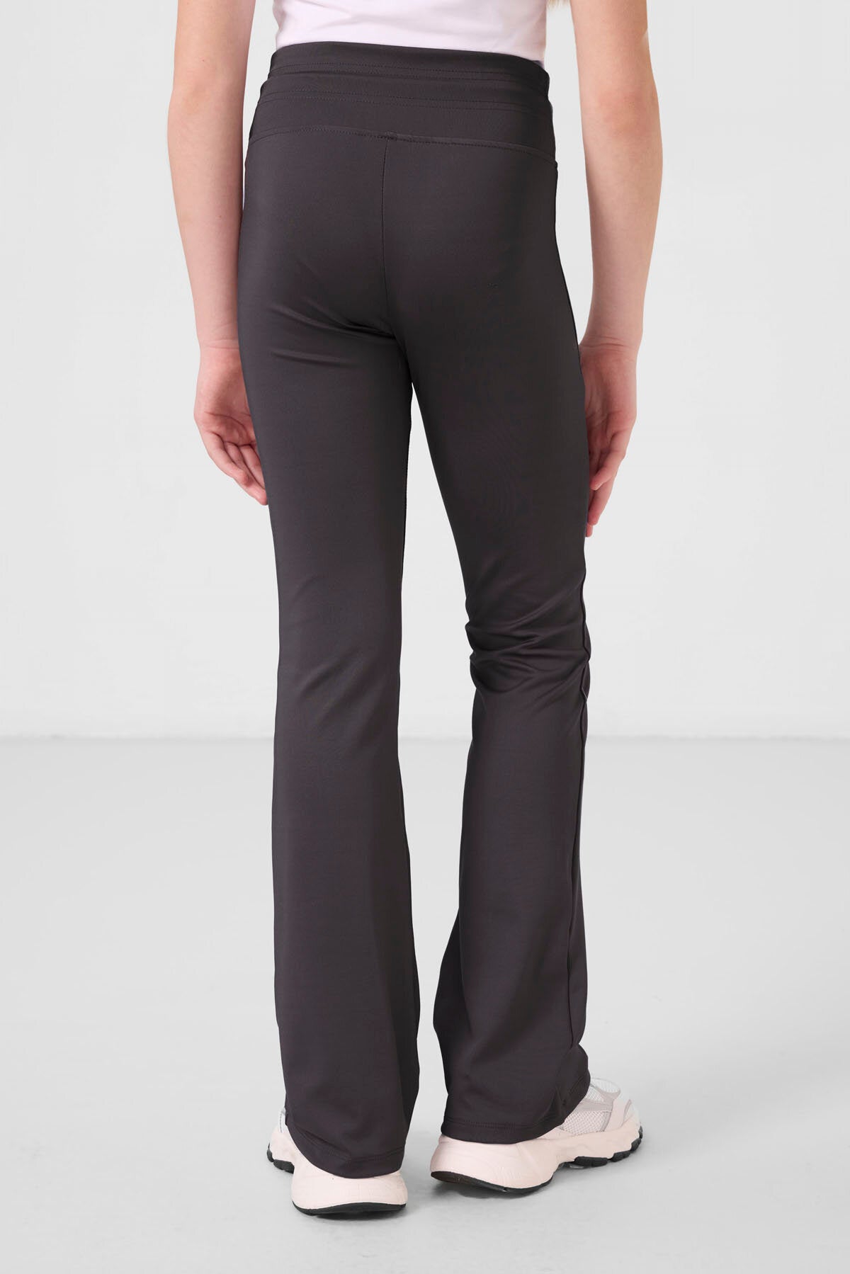 Antrasit Esnek Standart Fit Basic Performans İspanyol Paça Kız Çocuk Tayt - 75193