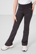 Antrasit Esnek Standart Fit Basic Performans İspanyol Paça Kız Çocuk Tayt - 75193