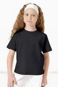 Antrasit O Yaka Standart Fit Basic Unisex Çocuk T-Shirt - 11328