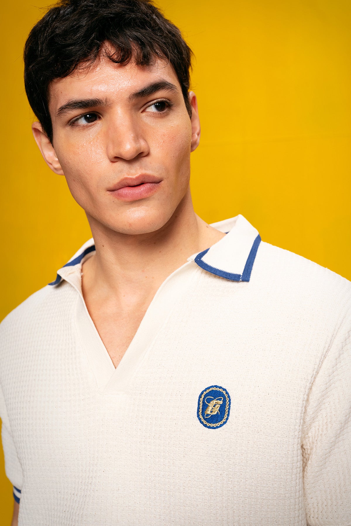 ARMALI POLO YAKA LACİVERT T-SHIRT - LACİVERT S