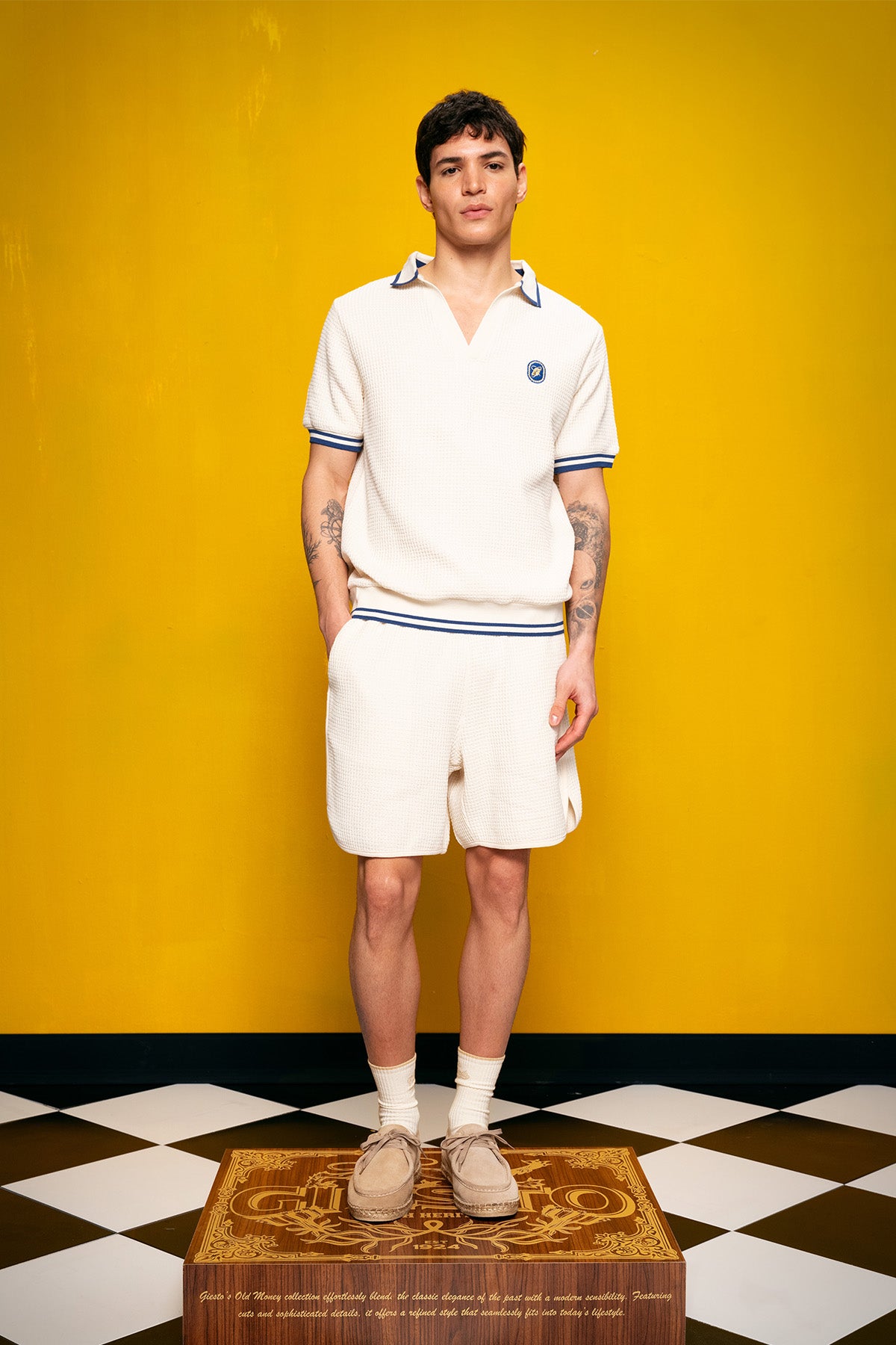 ARMALI POLO YAKA LACİVERT T-SHIRT