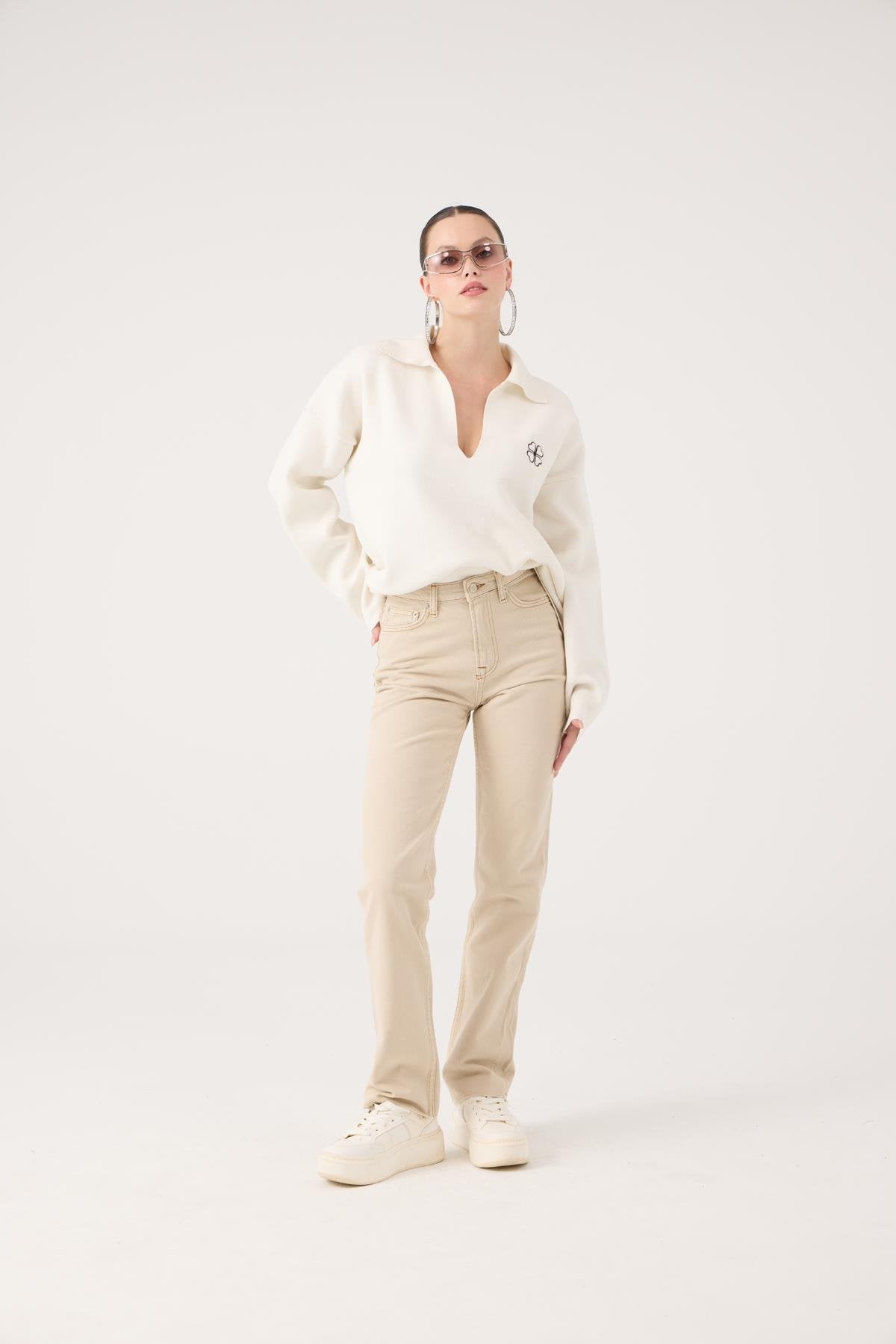 Sagrado Jean Pantolon Bej