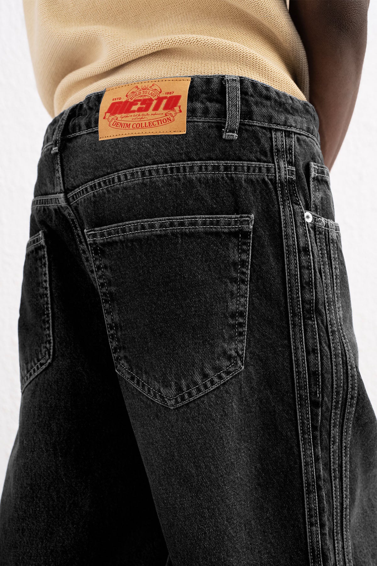 BAĞCIKLI REGULAR FIT ANTRASİT JEAN - ANTRASİT S