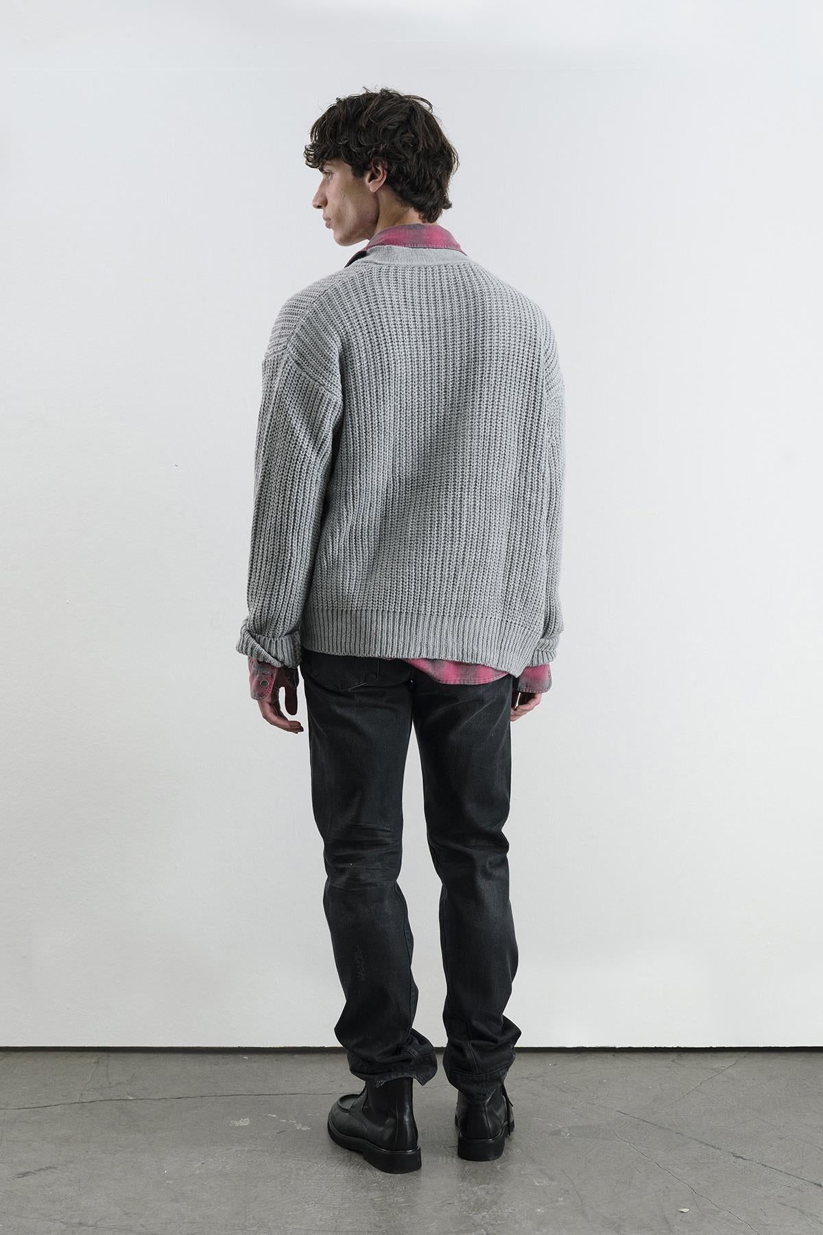 BASIC DOKULU GRİ HIRKA