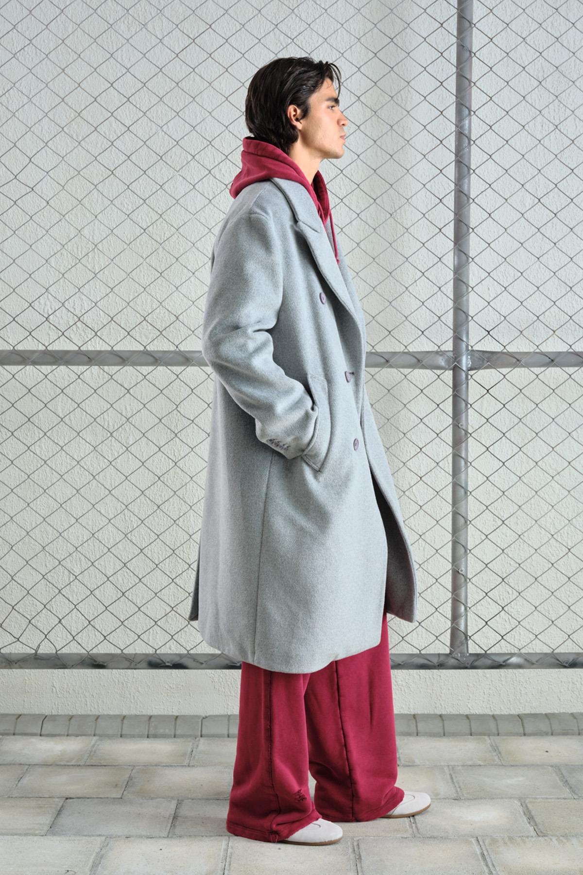 BASIC KAŞE GRİ KABAN