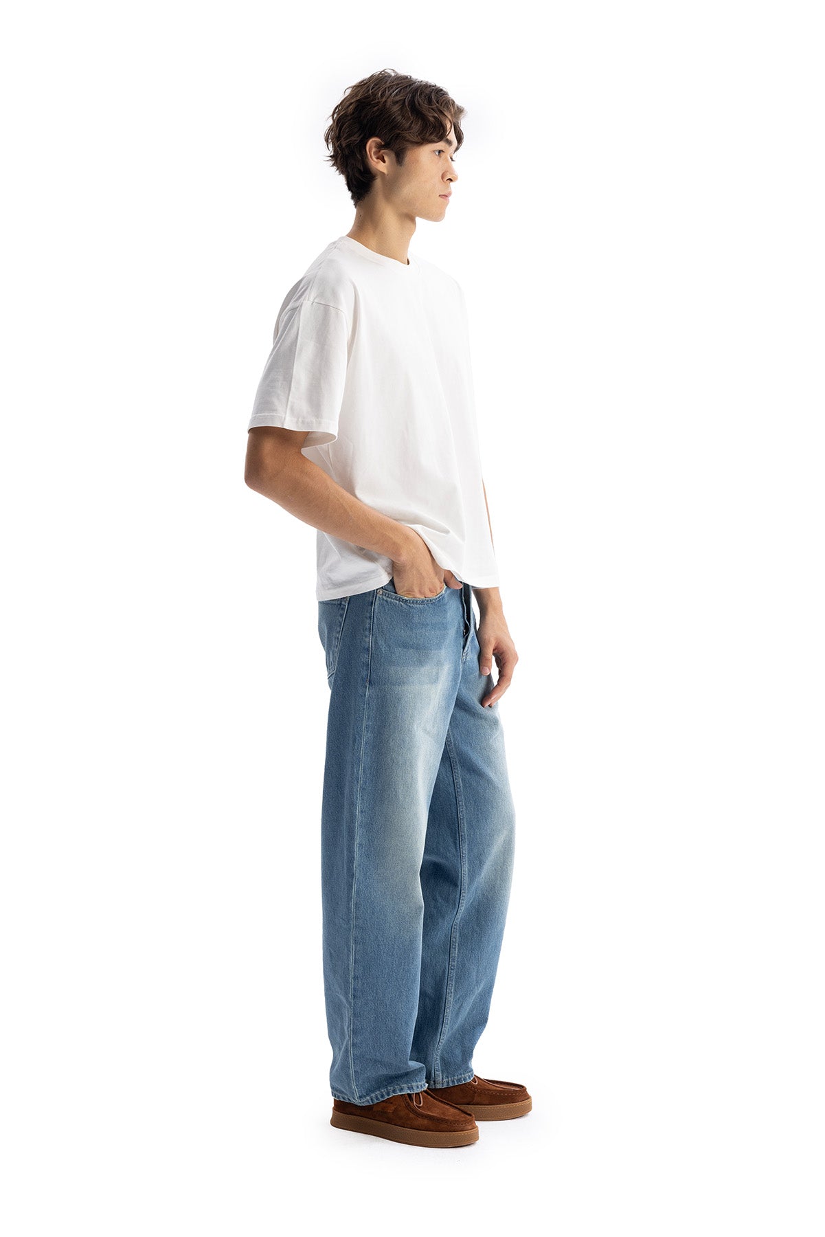 BASIC KISA KOL T-SHIRT - BEYAZ - BEYAZ M