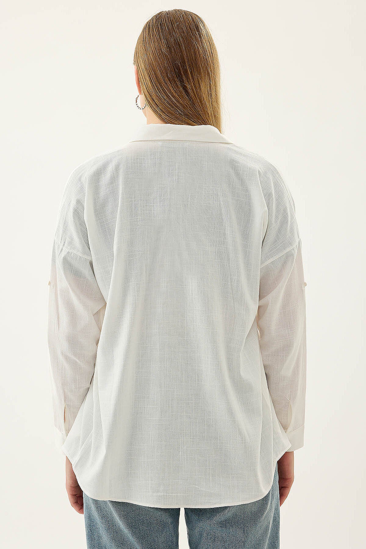Basic Oversize Önden Cepli Gömlek