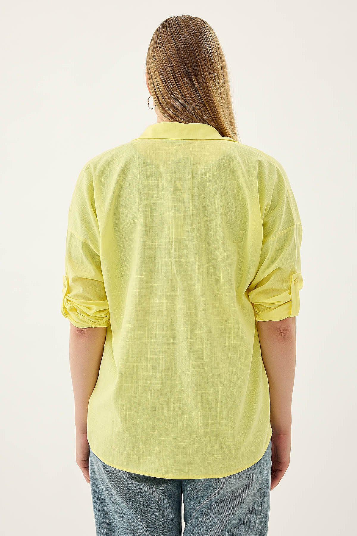 Basic Oversize Önden Cepli Gömlek