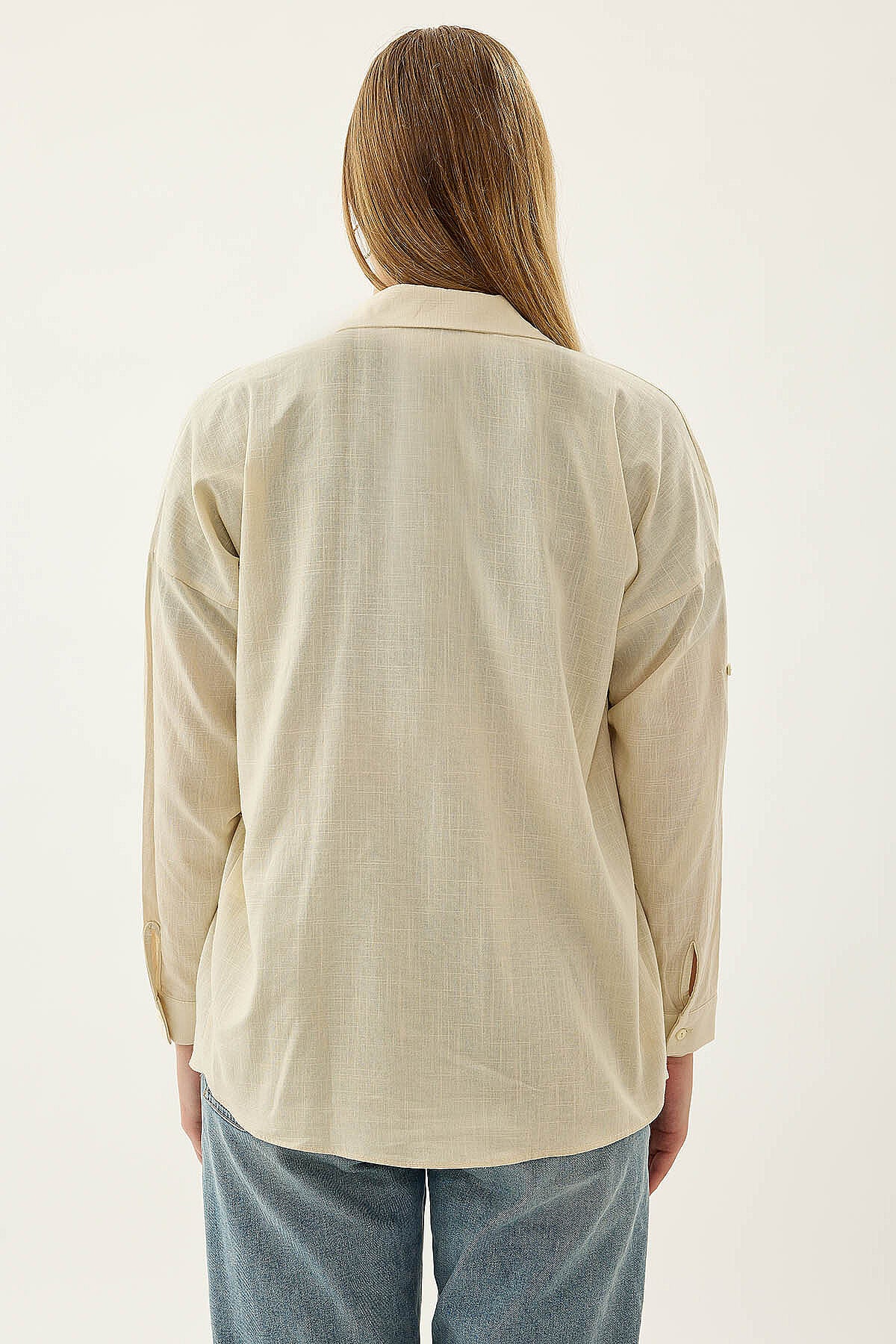 Basic Oversize Önden Cepli Gömlek