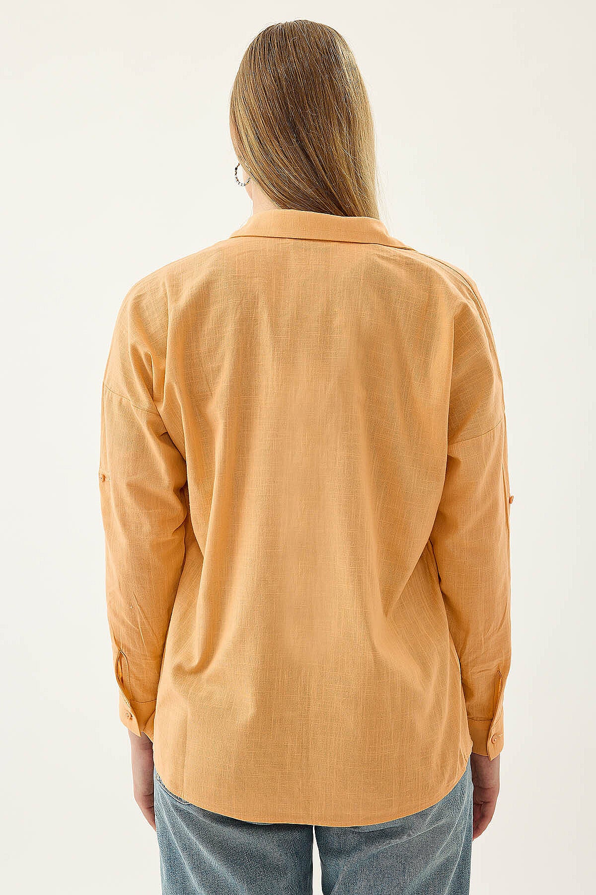 Basic Oversize Önden Cepli Gömlek