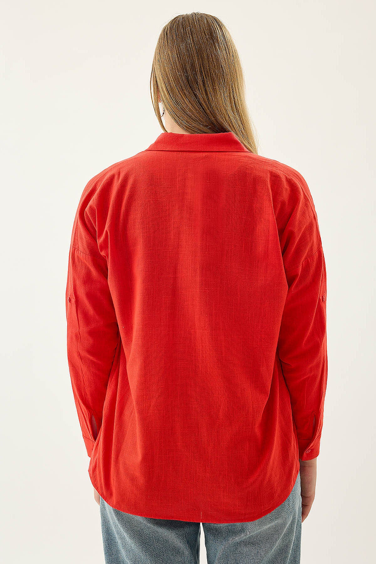Basic Oversize Önden Cepli Gömlek