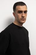 BASIC LONG SLEEVE T-SHIRT - BLACK
