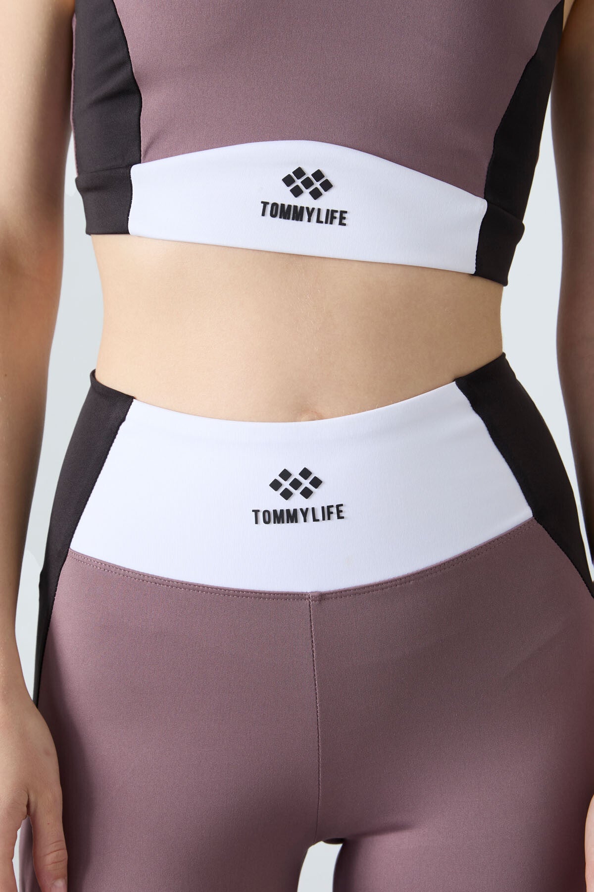 Gül Kurusu Esnek Standart Fit Performans Kadın Tayt Takım - 95334