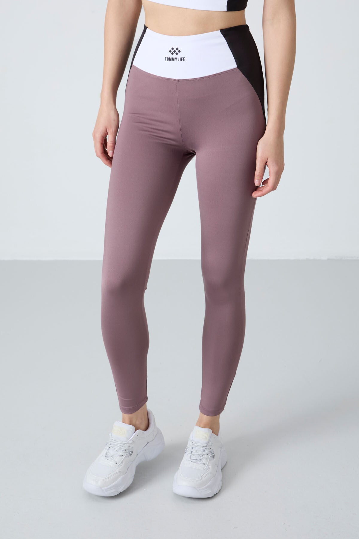 Gül Kurusu Esnek Standart Fit Performans Kadın Tayt Takım - 95334