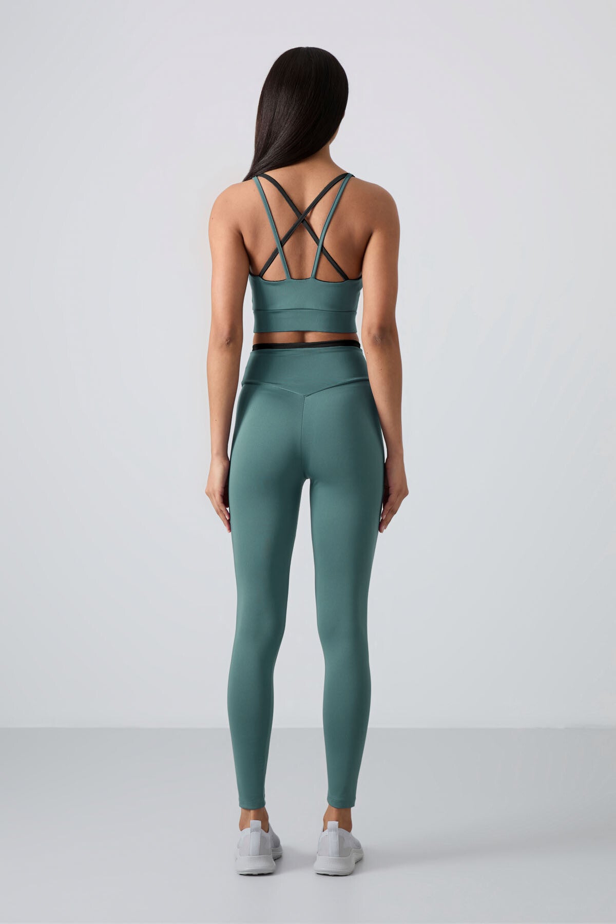 Mint Yeşili Esnek Standart Fit Performans Kadın Tayt Takım - 95333
