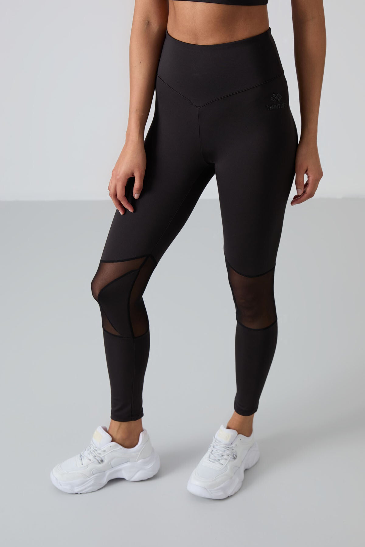 Siyah Esnek Standart Fit Performans Kadın Tayt Takım - 95331