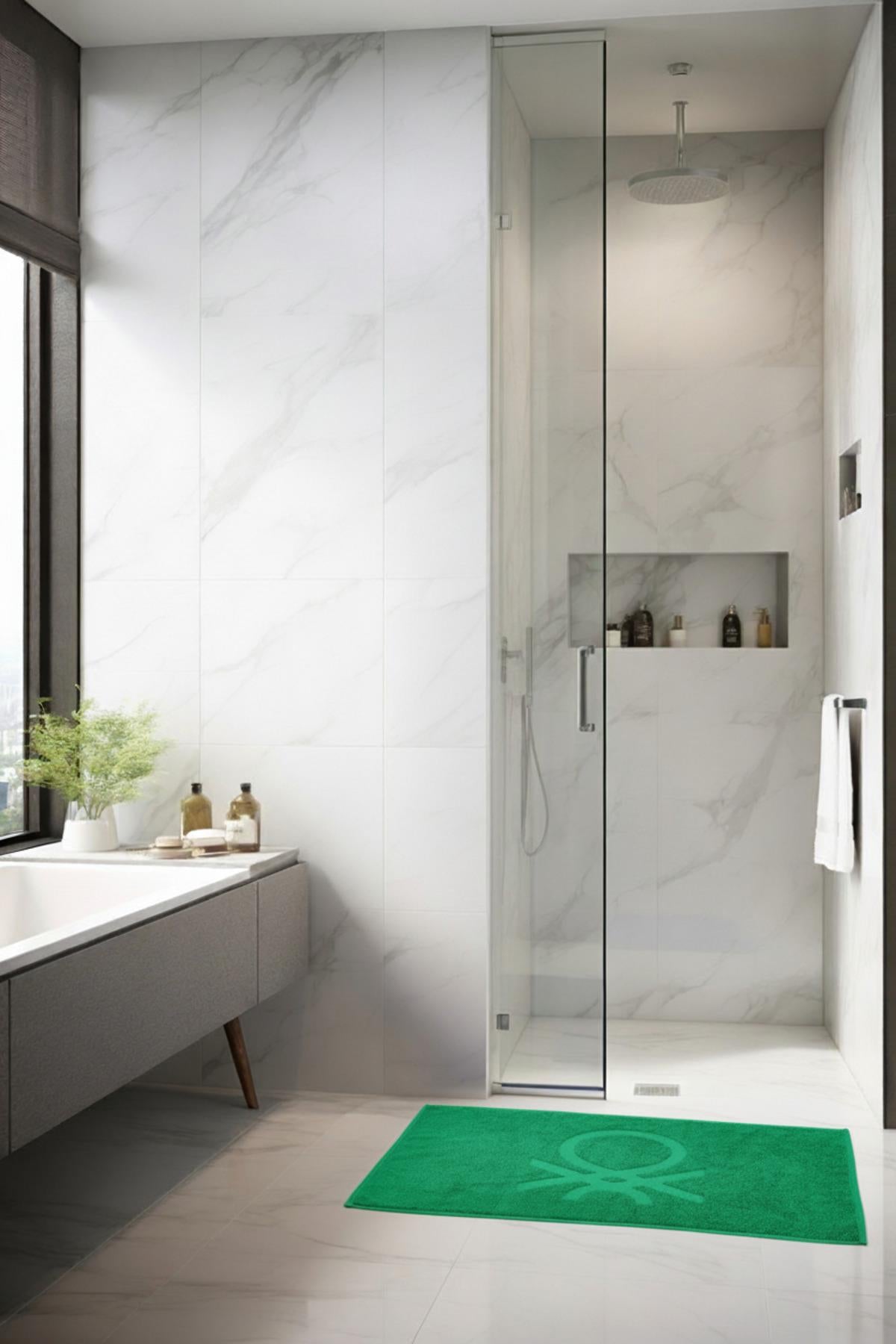 Be-0187-Gr  %100 Pamuk Yeşil 50X80 Cm Banyo Paspas Havlu