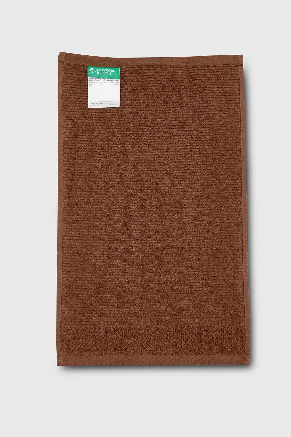 Be-0827-Br  %100 Pamuk Kahverengi 30X50 Cm Misafir Havlusu