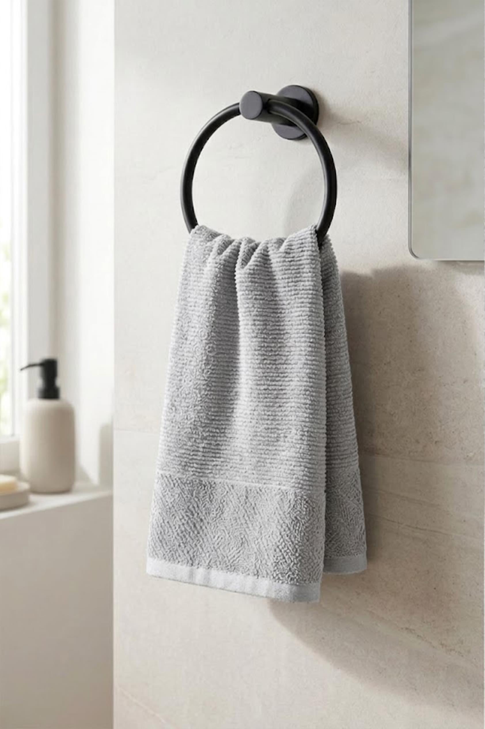 Be-0828-Gy  %100 Pamuk Gri 50X90 Cm El Havlusu