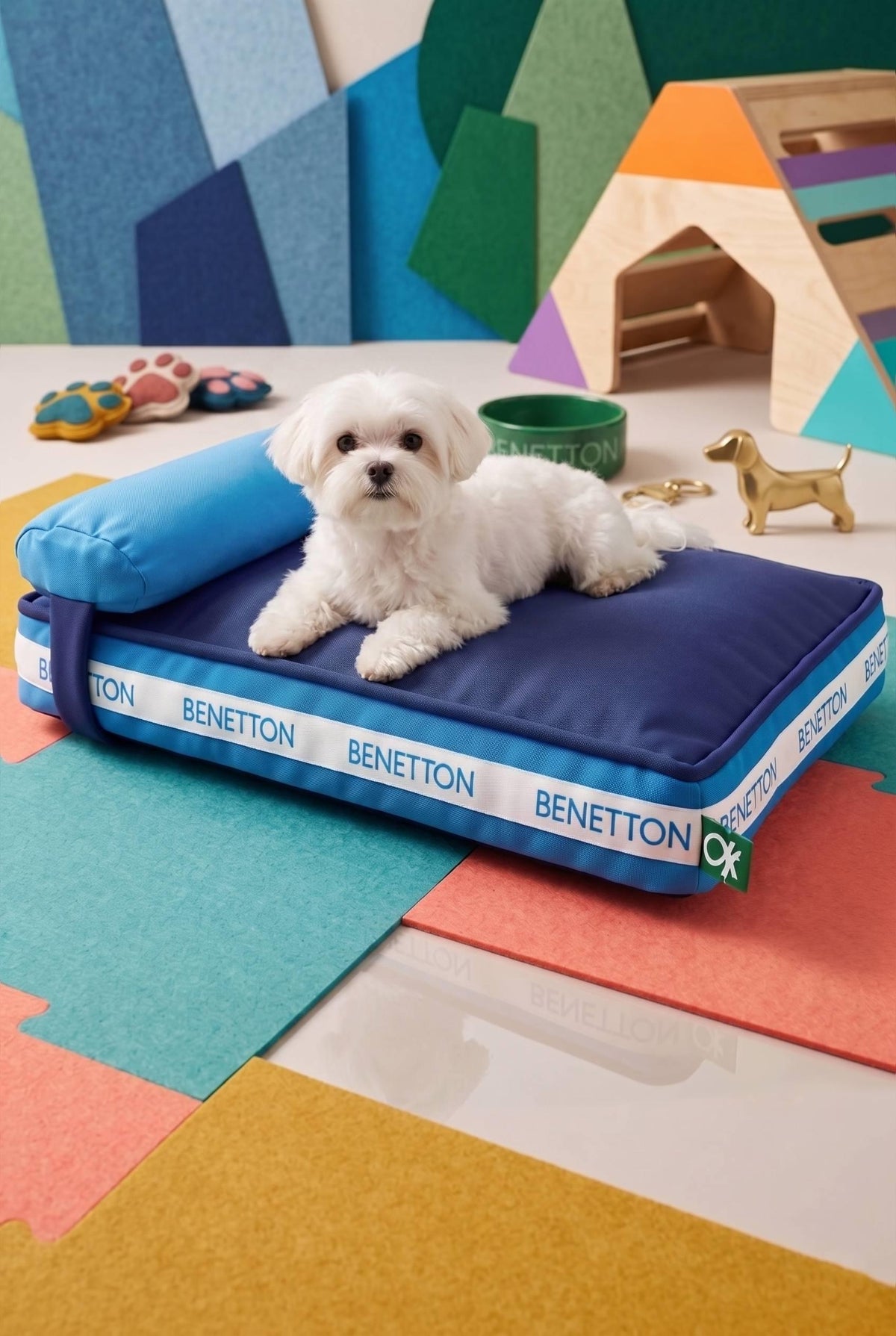BE-2920-BL Yastıklı Kedi & Köpek Yatağı Mavi 60X40X10 cm