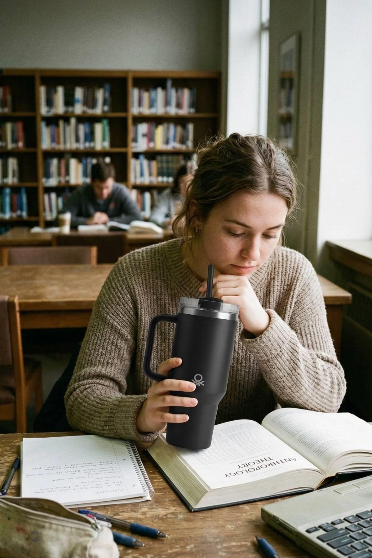 Be-Kct100-Si  Çelik Termos 900 Ml. Siyah