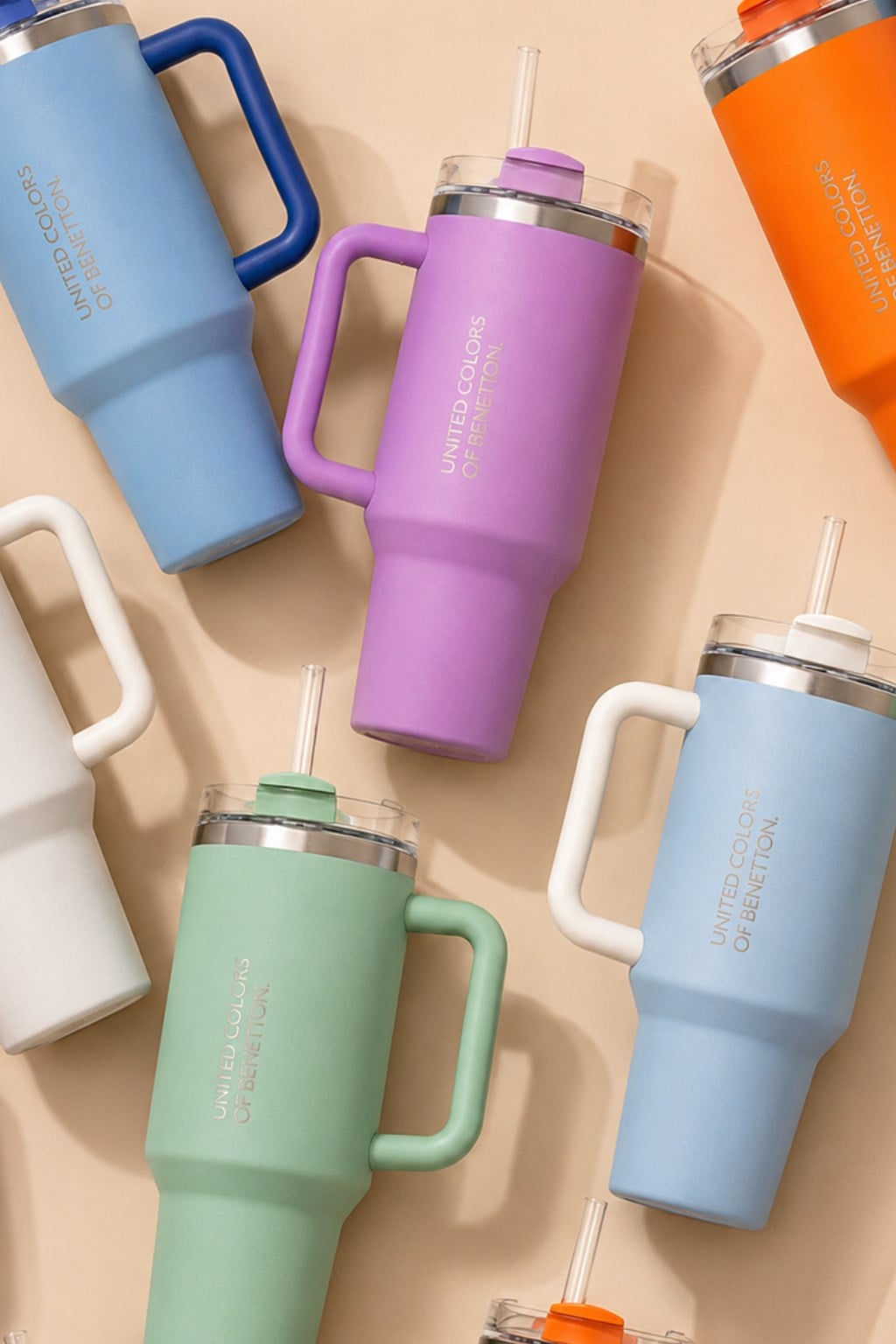 BE-KCT100-TZ Çelik Termos 900 Ml. Mavi  Zemin Mavi Kulp