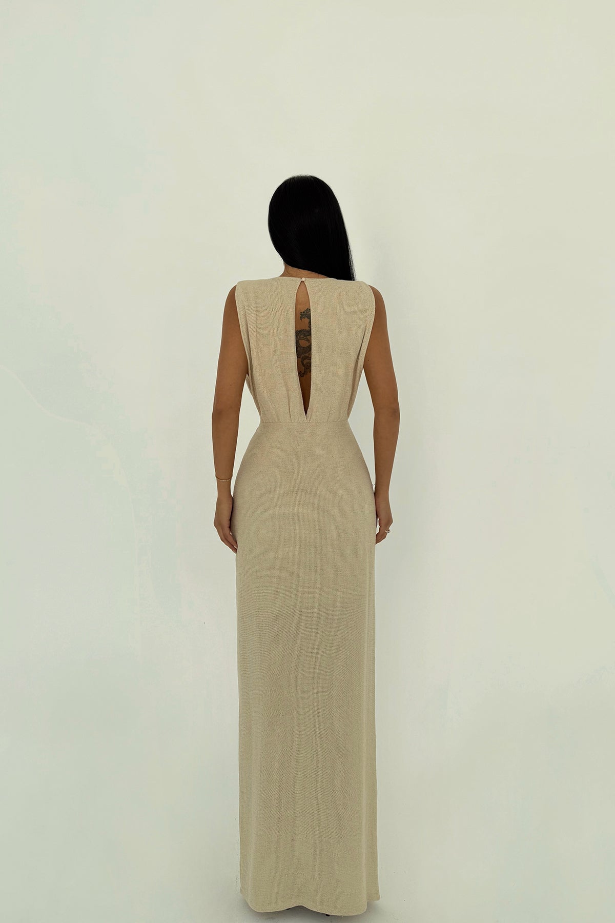 Bej Himari Elbise ATE-1650