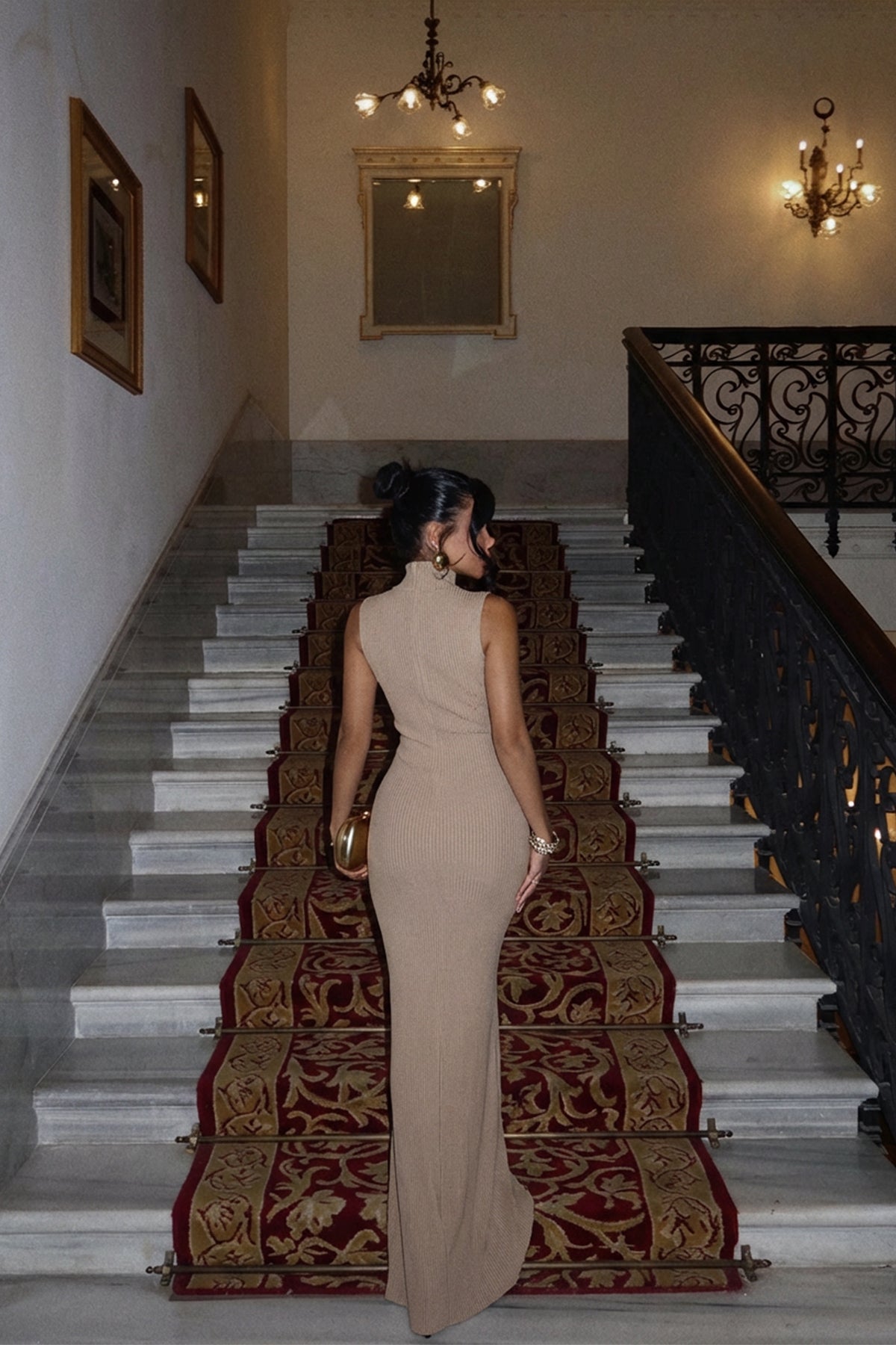 Bej Jila Uzun Elbise ATE-1872