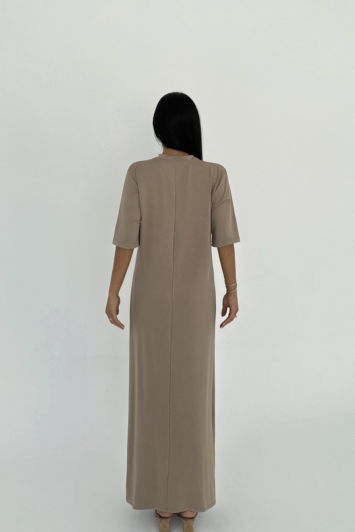 Bej Roland Uzun Elbise ATE-2203