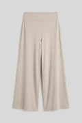 Beige Comfort Fit Wide Leg Corset Palazzo Women's Pants - 94681