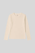 Beige Crew Neck Standard Fit Long Sleeve Basic Women's T-Shirt - 97312