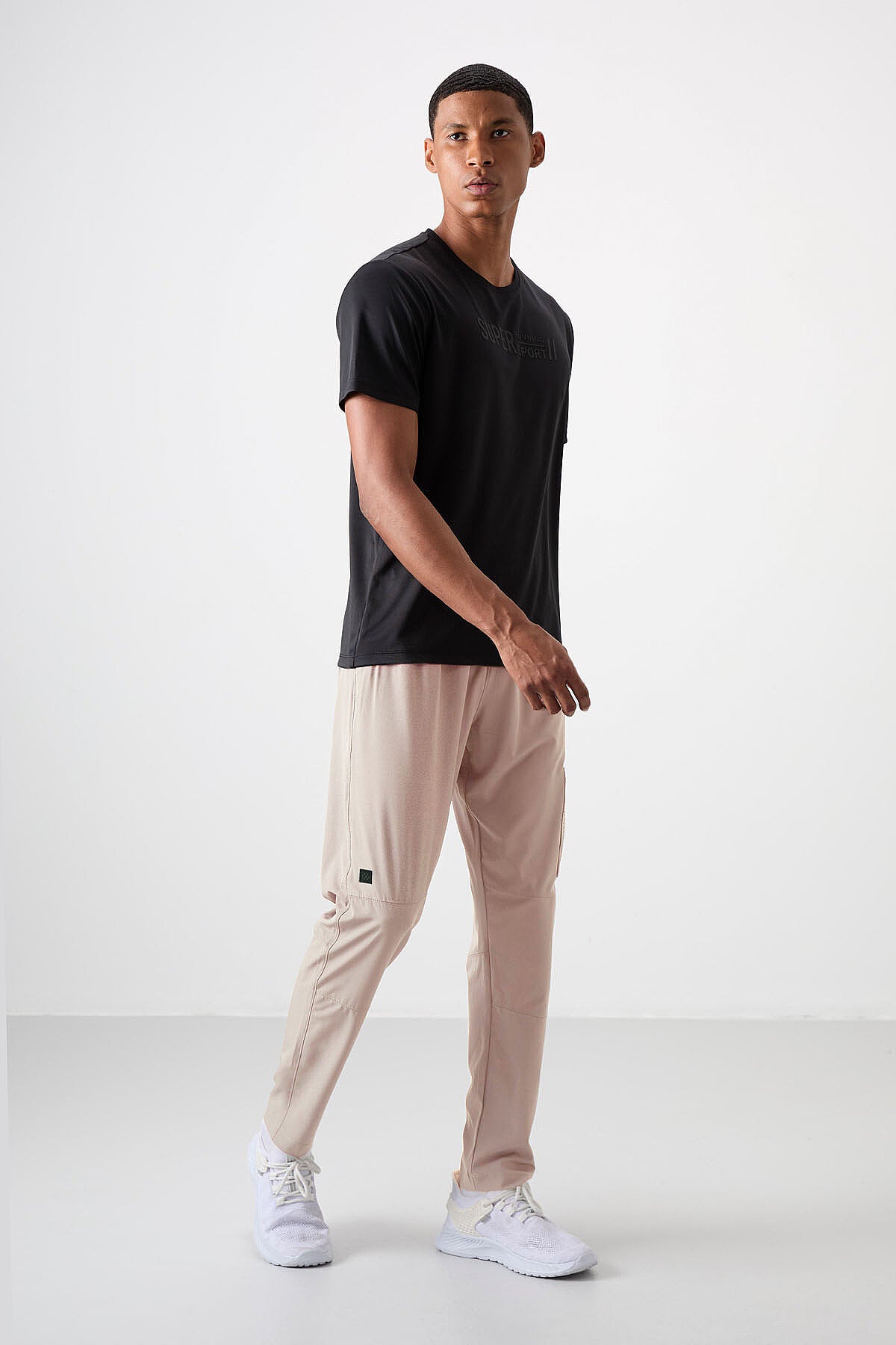 Bej İnce Yumuşak Comfort Fit Erkek Eşofman Alt - 82120
