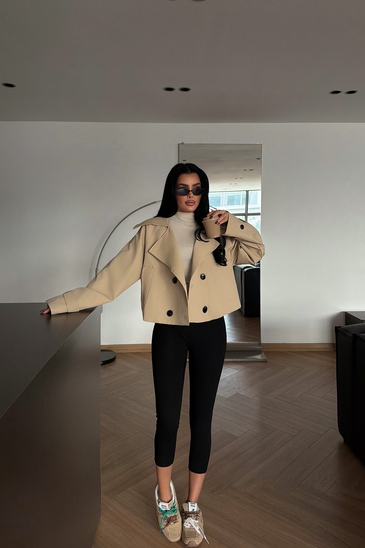 Bej Klarris Trençkot ATE-4204