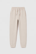 Beige Standard-Fit Basic Girls’ Sweatpants – 75194